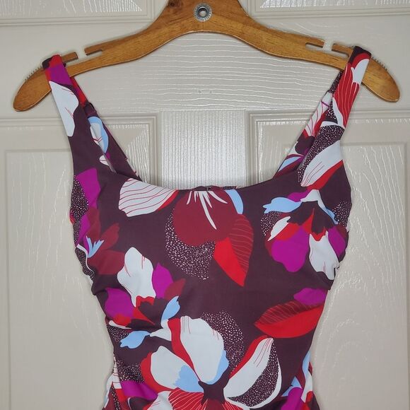 Athleta Hero Bloom Square Neck Tankini Size 34D/DD - Picture 3 of 11